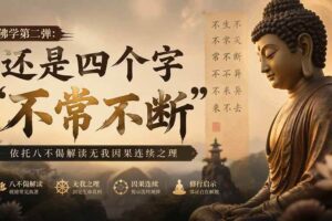 （19779期）付费文章：佛学第二弹：还是四个字“不常不断”依托八不偈解读无我因果连续之理
