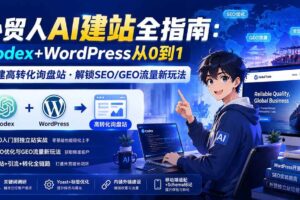 （19818期）外贸人AI建站全指南：Codex+WordPress从0到1·搭建高转化询盘站·解锁SEO/GEO流量新玩法-更新