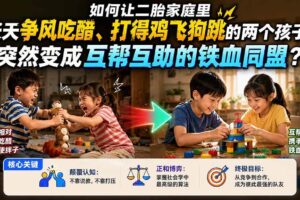 （19850期）付费文章：如何让二胎家庭里天天争风吃醋、打得鸡飞狗跳的两个孩子，突然变成互帮互助的铁血同盟？