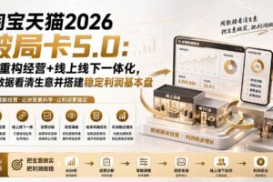 （19748期）淘宝天猫2026破局卡5.0：AI重构经营+线上线下一体化，用数据看清生意并搭建稳定利润基本盘