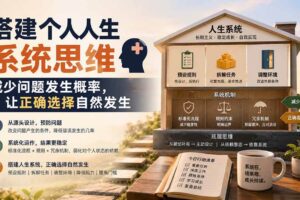 （19985期）付费文章：搭建个人人生系统思维：减少问题发生概率，让正确选择自然发生