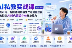（20149期）AI私教实战课-更新8月：从提示词、智能体到内容生产与流量获客，系统打造AI时代超级个体核心能力