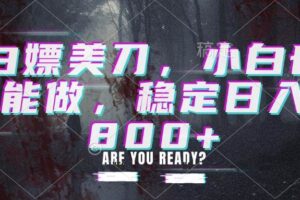 （20163期）白嫖美刀，小白也能做，稳定日入800+