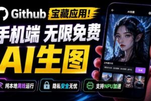 Github宝藏应用！手机端无限免费AI生图，纯本地离线运行，支持NPU加速斩获3.1k stars，local-dream