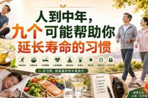 付费文章：人到中年，九个可能帮助你延长寿命的习惯
