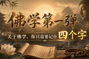 付费文章：佛学第一弹，关于佛学，你只需要记住四个字