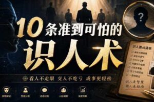 付费文章：10条准到可怕的识人术