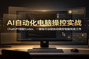 AI自动化电脑操控实战：ChatGPT搭配Codex，一键指令远程自动操控电脑完成工作