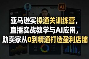 亚马逊实操通关训练营，直播实战教学与AI应用，助卖家从0到精通打造盈利店铺（更新8月8日）