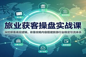 旅业获客操盘实战课：深挖获客底层逻辑，依靠攻略内容搭建旅游行业稳定引流体系