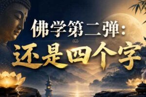 付费文章：佛学第二弹：还是四个字