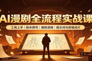 AI漫剧全流程实战课:工具上手、剧本撰写、爆款逻辑、提示词与剪辑成片