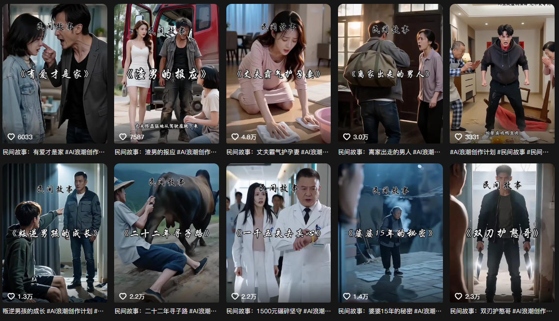 抖音93W粉丝博主老朱故事会亲授AI都市故事短视频教学，从选题到成片的全过程，小白也能够快速起号涨粉接广告变现