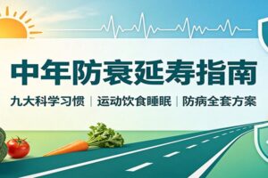 中年防衰延寿指南：九大科学习惯，运动饮食睡眠防病全套方案