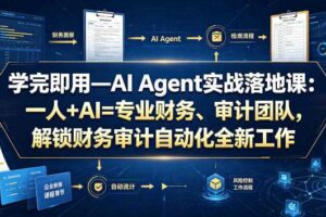学完即用—AI Agent实战落地课：一人+AI=专业财务、审计团队，解锁财务审计自动化全新工作模式（更新0818）