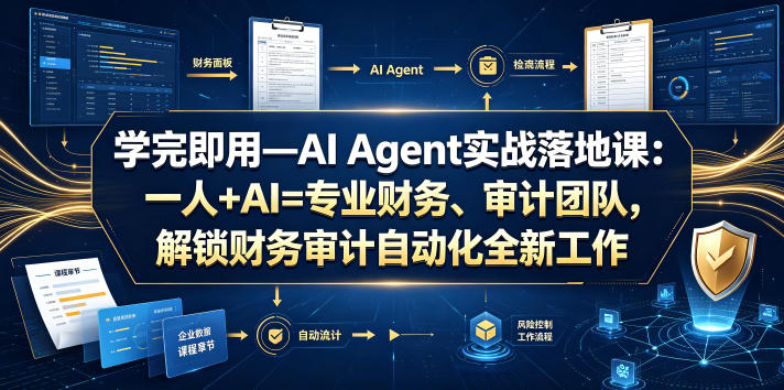 学完即用—AI Agent实战落地课：一人+AI=专业财务、审计团队，解锁财务审计自动化全新工作模式（更新0818）