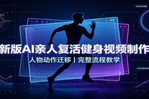 新版AI亲人复活健身视频制作，人物动作迁移，完整流程教学