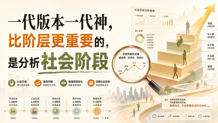 付费文章:一代版本一代神,比阶层更重要的,是分析社会阶段