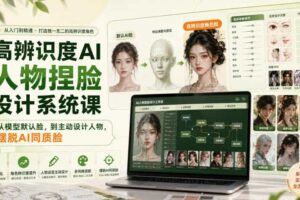 高辨识度AI人物捏脸设计系统课，从模型默认脸，到主动设计人物，摆脱AI同质脸