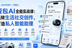 豆包AI全能实战课：玩转生活社交创作，打造私人智能助理