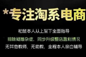 松鼠会电商VIP课程,从基础布局到高阶优化,助你掌握淘宝运营逻辑,提升店铺流量与转化(更新0823)