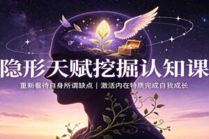 隐形天赋挖掘认知课：重新看待自身所谓缺点，激活内在特质完成自我成长