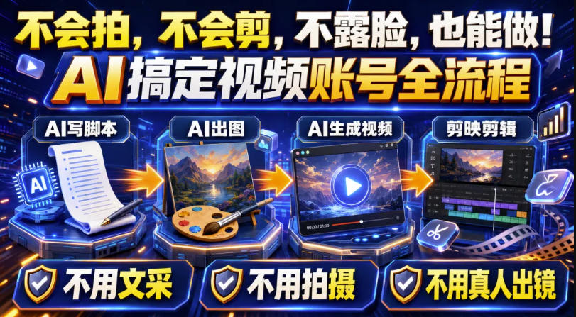 AI短视频起号实战项目，用AI做视频起号，45天涨粉12W，一条广告8.5k，广告接到手软，引流、变现两不误！