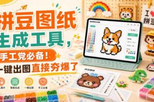 拼豆图纸生成工具，手工党必备！一键出图直接夯爆了