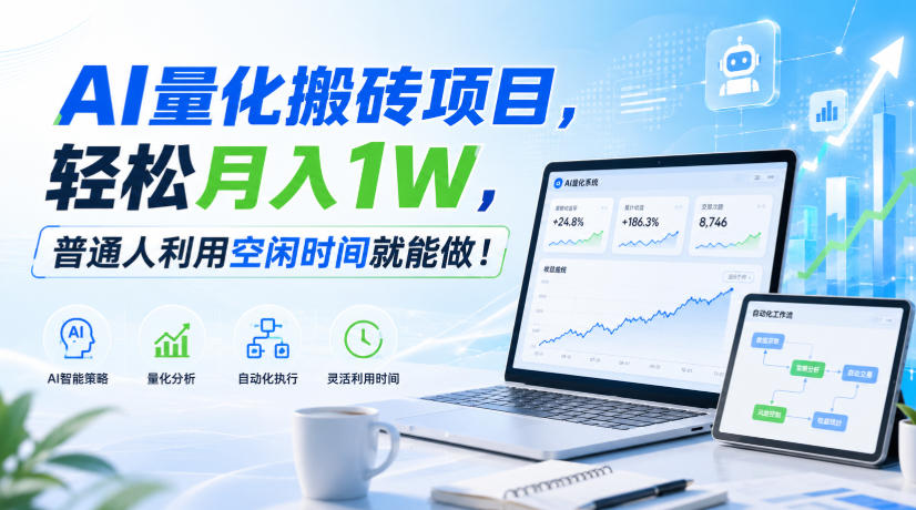 AI量化搬砖项目,轻松月入1W,普通人利用空闲时间就能做!【揭秘】