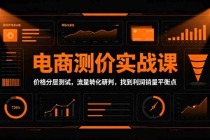 电商测价实战课：价格分层测试，流量转化研判，找到利润销量平衡点