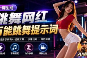 跳舞网红一键生成！万能AI跳舞提示词-任何模型都能用｜AI追光