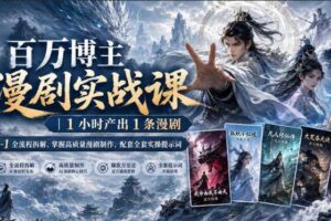 百万博主漫剧实战课｜1小时产出1条漫剧，0‑1全流程拆解，掌握高质量漫剧制作，配套全套实操提示词