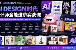 （20195期）2026AI DESIGN时代设计师全能进阶实战课：从字体创意、版式布局到电商包装与品牌全案，掌握AI商业设计完整方法