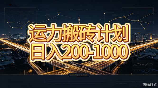 （20283期）运力搬砖，风口项目。当日收益稳定200-1000。 每天仅需一小时，新人轻松上手。