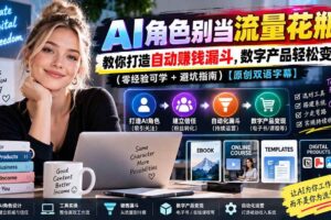 （20475期）AI角色别当流量花瓶！教你打造自动赚钱漏斗，数字产品轻松变现（零经验可学+避坑指南）【原创双语字幕】