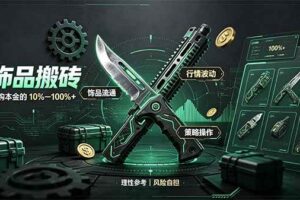 （20580期）CS2饰品搬砖，每轮收益为采购本金的10-100%+，最强搬砖型副业，steam搬砖