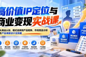 （20715期）高价值IP定位与商业变现实战课：从商业认知、模式选择到产品矩阵、市场竞品分析及产品海报设计全拆解