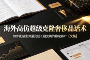 海外高仿超级克隆奢侈品话术，教你把陌生流量变成长期复购的稳定客户【文档】