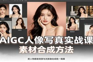 AIGC人像写真实战课:软件平台部署筹备,素材合成方法,多题材写真案例