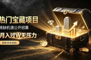稀缺宝藏项目公开招募，低风险入局解锁月入过1W+机会【揭秘】