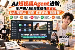 AI短视频Agent进阶，生产级AI视频生成与商业化，让AI视频从”能看”真正走向”能賺钱”
