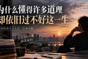 某社群精选文：为什么懂得许多道理却依旧过不好这一生？