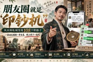 朋友圈就是“印钞机”,风水师私域变现108个野路子,一条朋友圈换一单生意,线上线下一起吃【文档】