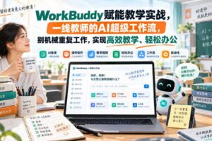 WorkBuddy赋能教学实战，一线教师的AI超级工作流，别机械重复工作，实现高效教学、轻松办公