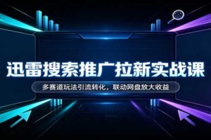 迅雷搜索推广拉新实战课：多赛道玩法引流转化，联动网盘放大收益