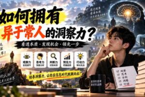 某公众号付费文章：如何拥有异于常人的洞察力？