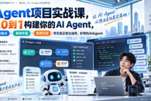 Agent项目实战课，从0到1构建你的AI Agent，实战驱动·案例丰富·拒绝空谈，带你真正做出能用、好用的AIAgent