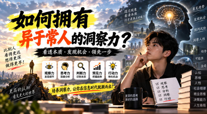 某公众号付费文章：如何拥有异于常人的洞察力？