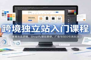 跨境独立站入门课程：掌握选品逻辑，Shopify建站装修，广告与SEO引流玩法