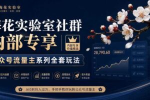 梅花实验室社群内部专享-公众号流量主系列全套玩法